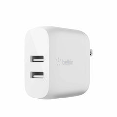 WCE001dq1MWH BoostCharge Dual USB Wall Charger with A to C Cable White