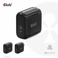 CAC1905 Travel Charger PPS 65W GAN Single Port USB-C and PD Black