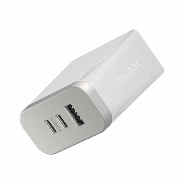 7880911 Premium Pro Dual USB-C Wall Charger w/extra USB-A 72W (USB-C 30WX2 + USB-A 12W) White