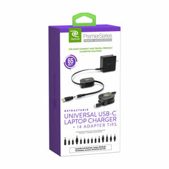 ETCHGNBC65U Charger 65W with 14 Tips + 6 inch USB-C Cable Black