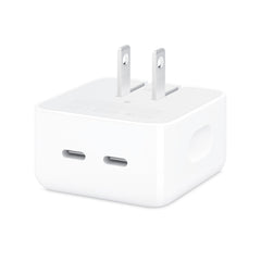 Apple Wall Charger Compact 35W Dual Port USB-C White