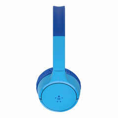 AUD002btBLV3 SoundForm Mini Wireless On-Ear Headphones for Kids Blue