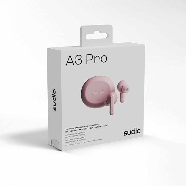 Sudio A3 Pro ANC Wireless Earbuds Pink