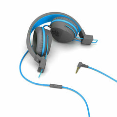 IFCHJKSTUDIORGRYBLU6 JBuddies Over Ear Folding Headphones Blue/Grey