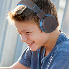 IFCHJKSTUDIORGRYBLU6 JBuddies Over Ear Folding Headphones Blue/Grey
