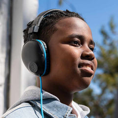 HJPRORBLU4 JBuddies Pro Wired Headphones (English Only Packaging) Black/Blue