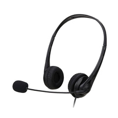STHYADSY490AUXBK Stereo Headphone With Boom Mic & 3.5mm 4 Pole Connector Black