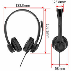KYADHP1225CBK Stereo Boom Wired Headphones with Mic and USB-C Connector in Bulk Black