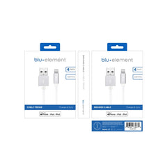 B4MFIWH Braided Charge/Sync Lightning to USB-A Cable 4ft White