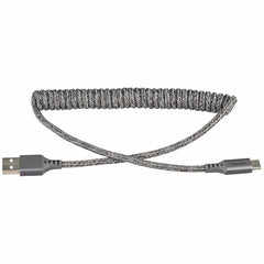 COILCABACVNV Charge/Sync Helix Coiled USB-C Cable 1ft Grey