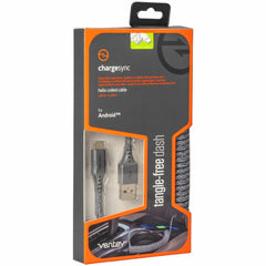 COILCABACVNV Charge/Sync Helix Coiled USB-C Cable 1ft Grey