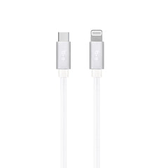 BEC2CL6W Braided Charge/Sync USB-C to Lightning Cable 6ft White