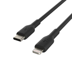 CAA003bt1MBK BoostCharge USB-C to Lightning Cable 3ft Black