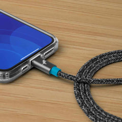NBUSBCLTG1MSGRY PowerKnit USB-C to Lightning 3ft 60W PD Fast Charge Cable Space Gray