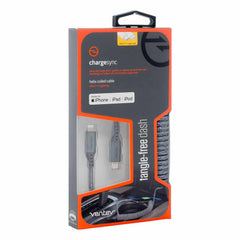 HC3GRY252382 Charge/Sync Helix Coiled USB-C to Lightning Cable 3ft Gray