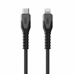 9B4414114030 Rugged Kevlar Core USB-C to Lightning Charge/Sync Cable 5ft Black/Grey