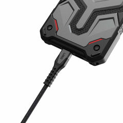 9B4414114030 Rugged Kevlar Core USB-C to Lightning Charge/Sync Cable 5ft Black/Grey