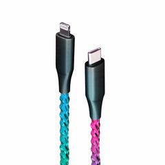 ETHCLTLED6 Lucid Charge LED 6' USB-C to Lightning Cable Translucent