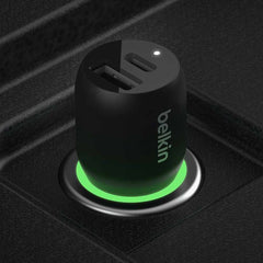 Belkin 37W Dual USB-C/USB-A Power Delivery PPS Car Charger Black