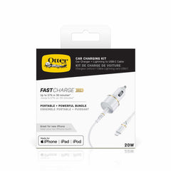 7881016 Fast Charge PD Car Charger USB-C 20W w/Lightning Cable 3.3ft White