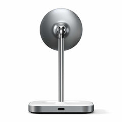 STWMCS2M Aluminum 2-in-1 Magnetic Qi Wireless Charging Stand Space Gray