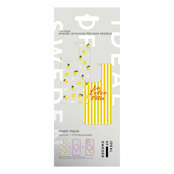 Ideal of Sweden Print Pack Limone for iPhone 16 Pro Max/15 Pro Max/14 Pro Max/13 Pro Max