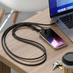 STLOTGLK OntheGo Crossbody Lanyard USB-C Cable Black