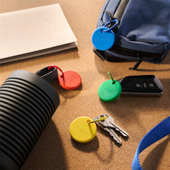 Chipolo POP 4 Pack Tracking Tag (Works with Google’s Find My Device or Apple Find My) Red/Blue/Yellow/Green