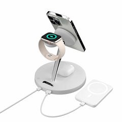 MAAIWA130WH22 MagEasy PowerStation 4-in-1 Magnetic Wireless Charging Stand White
