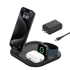 WIZ029ttBK Qi2 3-in-1 Magnetic Wireless Charging Stand Black