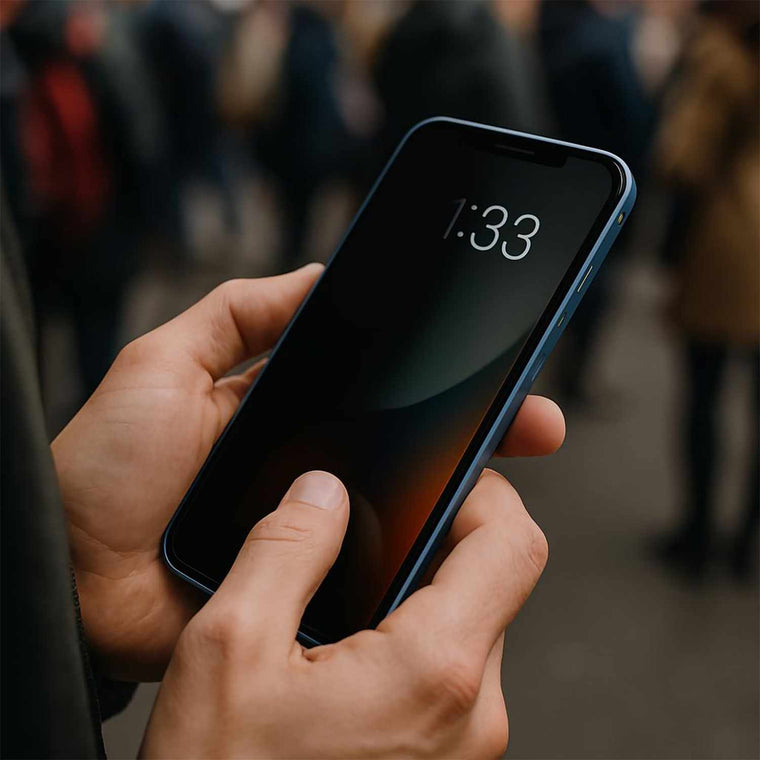 Blu Element Privacy Tempered Glass Screen Protector with Installation Kit for iPhone 16/15