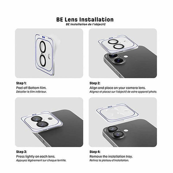 Blu Element Diamond 1 by 1 Lens Protector Black for iPhone 17