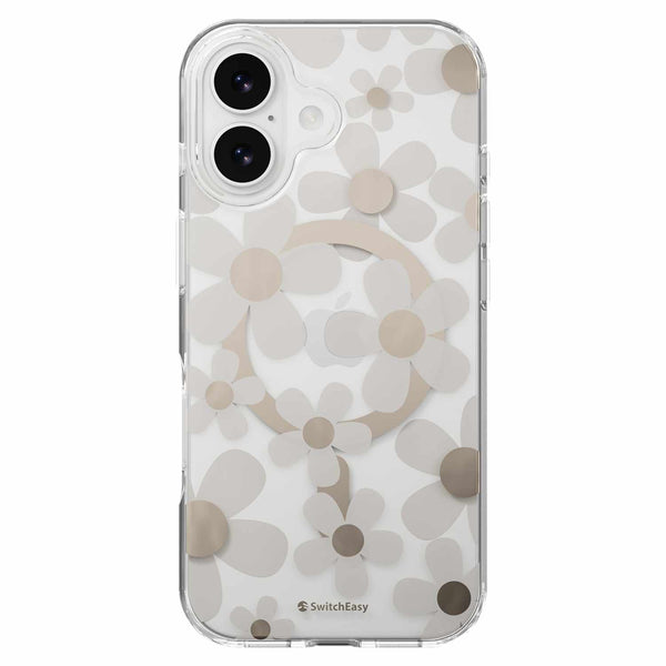 SwitchEasy Fleur 3D MagSafe Case Golden Gray for iPhone 17