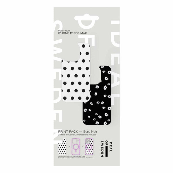 Ideal of Sweden Print Pack Ecru Noir for iPhone 17 Pro Max