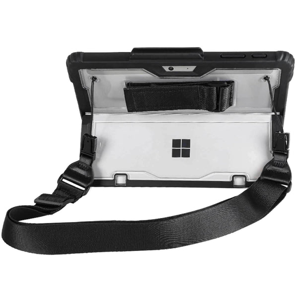 QHDZCASMSSFP8JBK Rugged Case with Hand Strap and Shoulder Strap Surface Pro 8 Clear Black