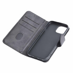 BEWF151413B Faux Leather Folio Case w/TPU Gelskin iPhone 16e/15/14/13 Black