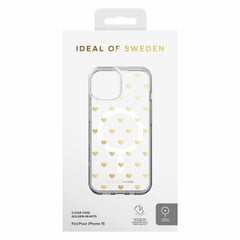 Ideal of Sweden Clear MagSafe Mid Case Golden Hearts for iPhone 16e/15/14/13