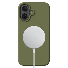 BESPIP161O2 Silicone MagSafe Case iPhone 16 Plus Olive