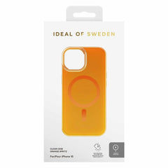 IDCLCMSI2361499 Clear Mid MagSafe Case iPhone 16e/15/14/13 Orange Spritz