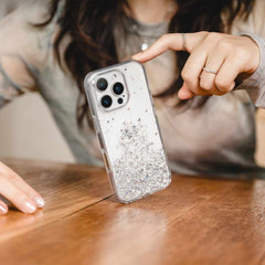 SPH66P003TR24 Starfield 3D Glitter Case iPhone 16 Pro Transparent