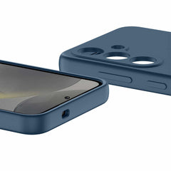 SGZRAVSIKDABL Velvet Case w/Magnets Galaxy S25 Navy Blue