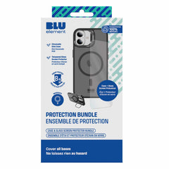 Blu Element Duo Protection Bundle - Chromatic Kick MagSafe Case Black + Screen Protector for iPhone 16