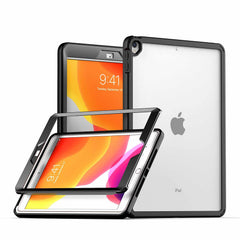 QWYKLPBIP102BK Rugged Case with Clear Back iPad 10.2 2021/10.2 2020/10.2 2019 Black