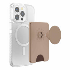 807087 PopWallet+ for MagSafe with Adapter Ring Latte Soft Touch
