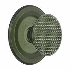 PopSockets PopGrip for MagSafe Round with Adapter Ring Triangle Knurled Olive