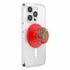 807292 PopGrip for MagSafe Round with Adapter Ring Tomato Rosso