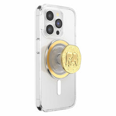 PopSockets PopGrip for MagSafe Round with Adapter Ring Enamel Elephant Token