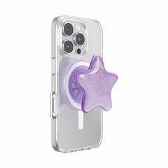 PopSockets PopGrip for MagSafe Round with Adapter Tidepool Star Squishy Lavender Fog