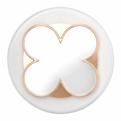 PopSockets PopGrip for MagSafe Round with Adapter Enamel Clover Rose Gold