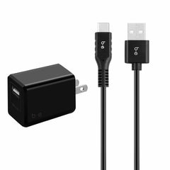 Blu Element Wall Charger 2.4A with USB-C Cable Black